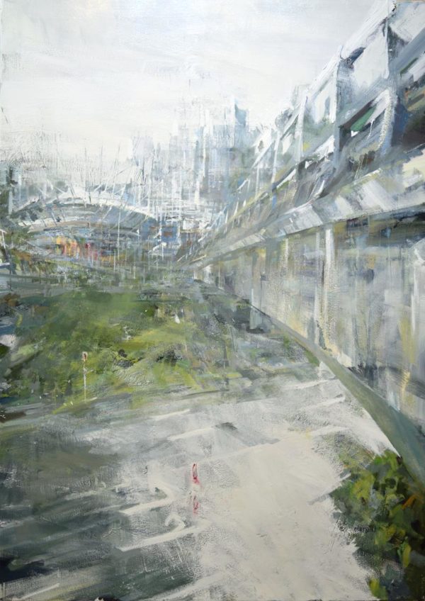 Leanne M Christie first painting of the Vancouver Viaducts