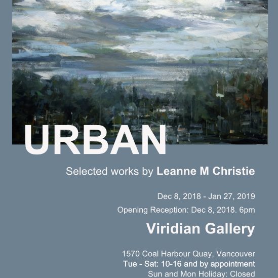 Poster Leanne M Christie solo exhibition Viridian Gallery poster